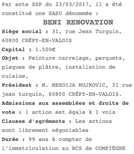 beni renovation